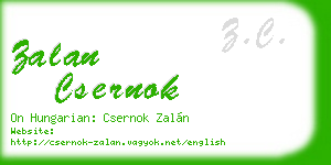 zalan csernok business card